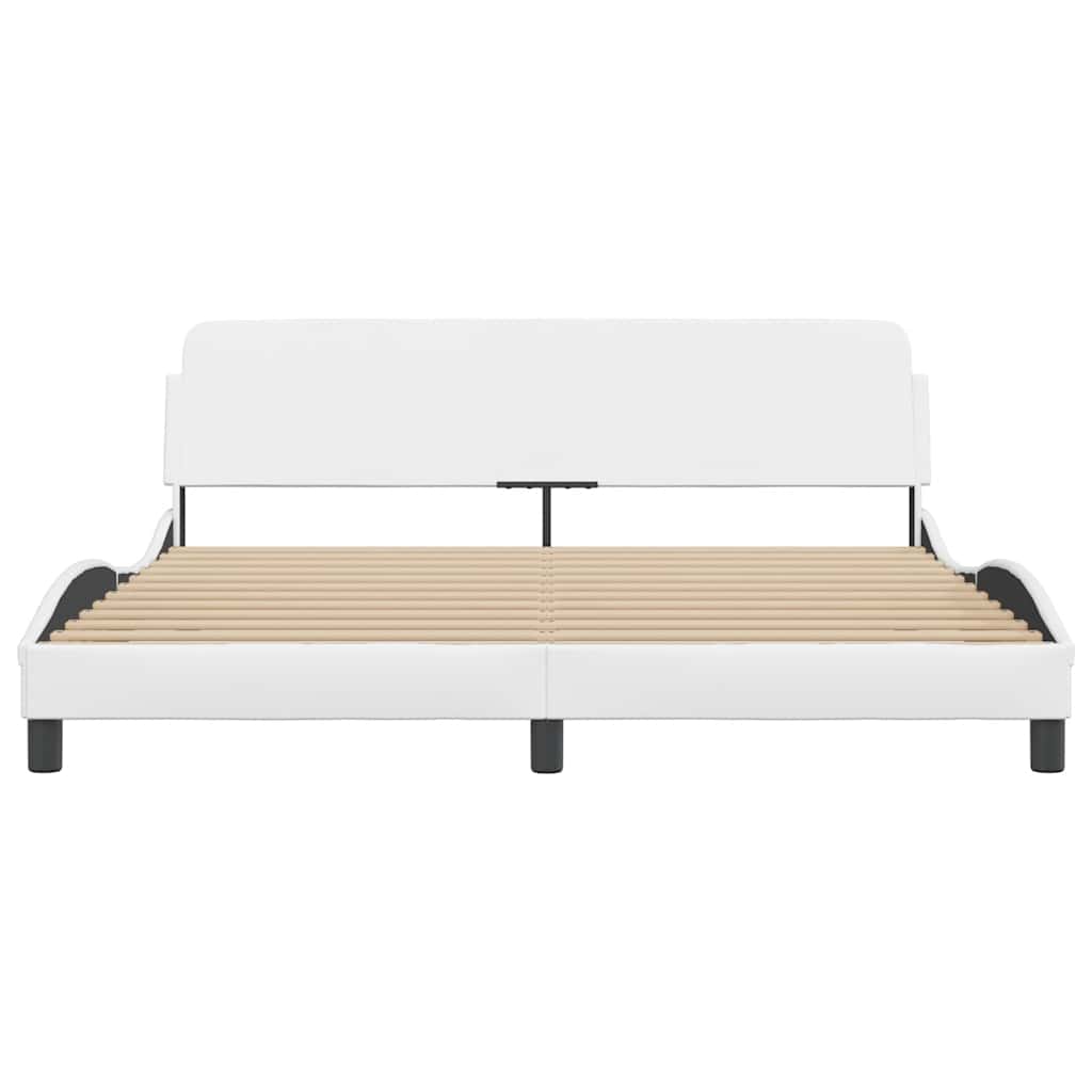 Okvir za krevet Dover bijeli 183x213 cm od umjetne kože