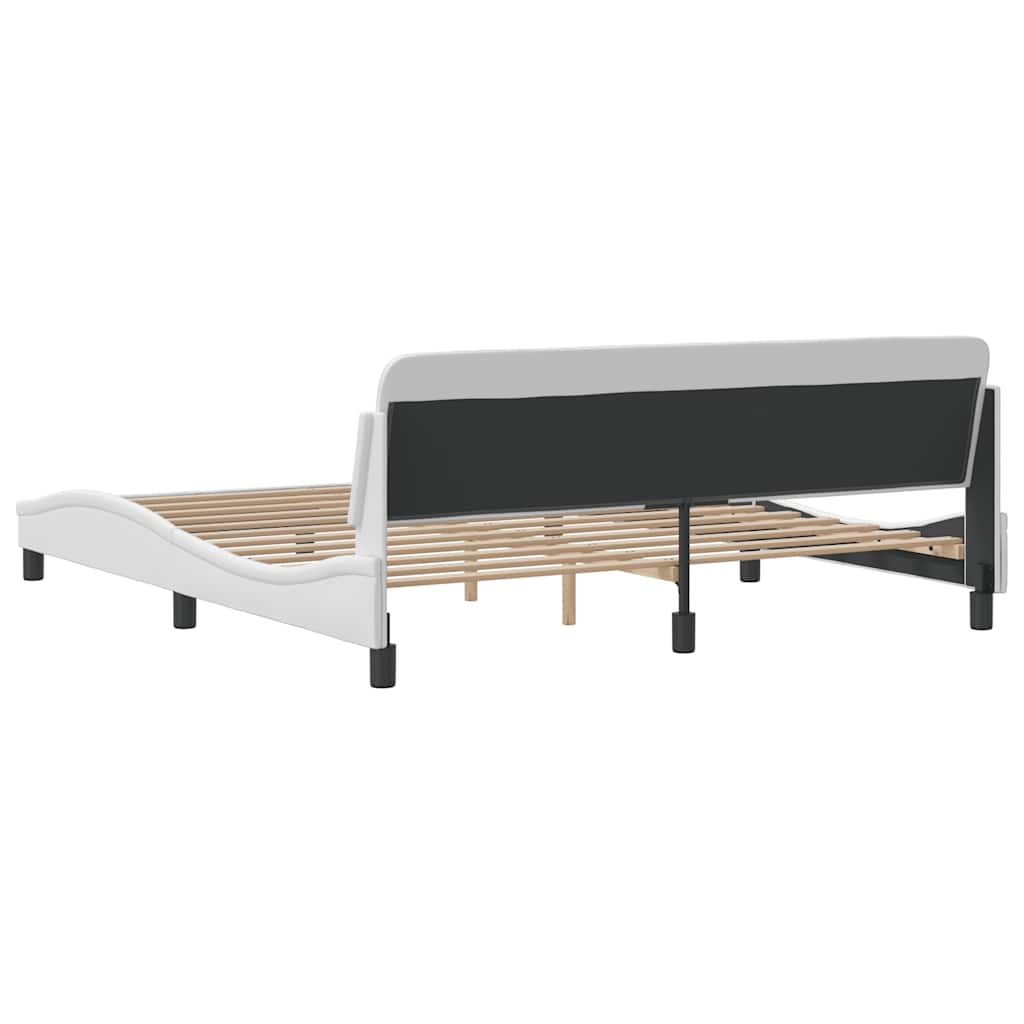 Okvir za krevet Dover bijeli 183x213 cm od umjetne kože