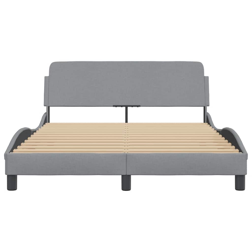 Okvir za krevet Dover svijetlosivi 135x190 cm tkanina
