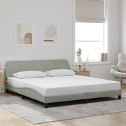 Okvir za krevet Dover svijetlosivi 180x200 cm baršun