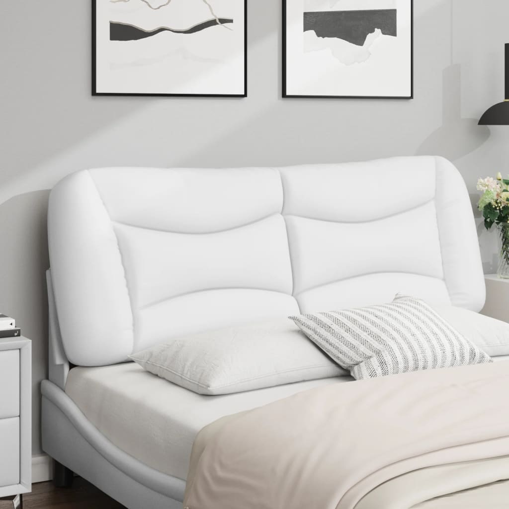 Jastuk za uzglavlje Hvar bijeli 120 cm od umjetne kože