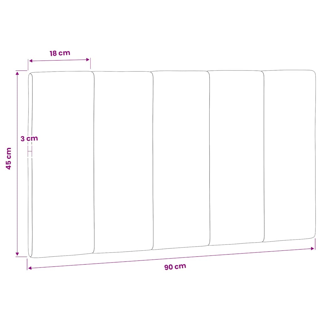 Jastuk za uzglavlje Hanko crni 90 cm baršunasti