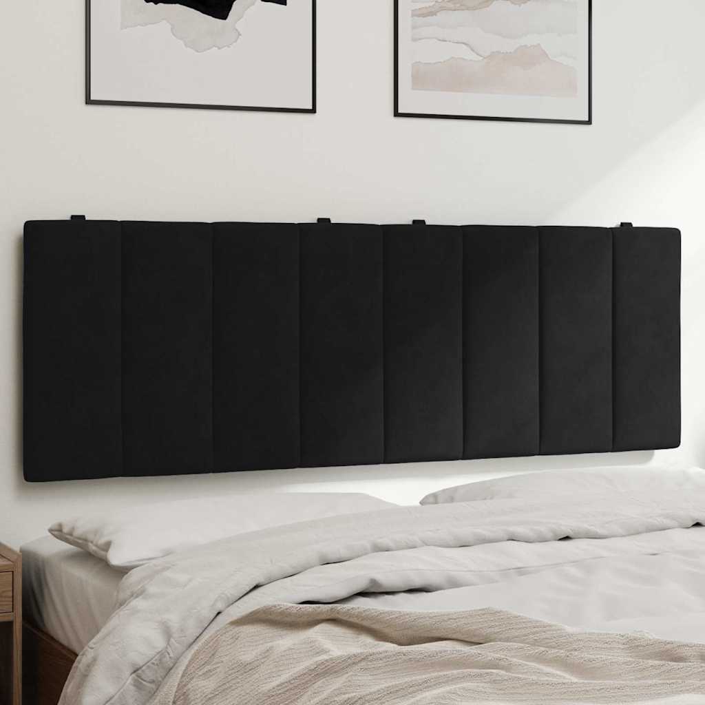 Jastuk za uzglavlje Hanko crni 120 cm baršunasti