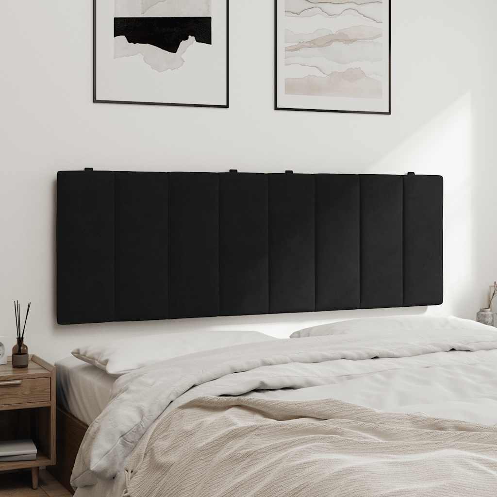 Jastuk za uzglavlje Hanko crni 140 cm baršunasti