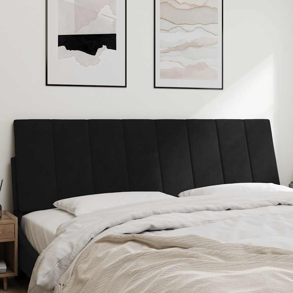 Jastuk za uzglavlje Hanko crni 160 cm baršunasti