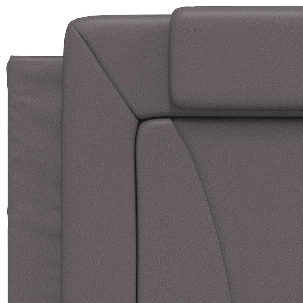 Jastuk za uzglavlje Viana sivi 80 cm od umjetne kože