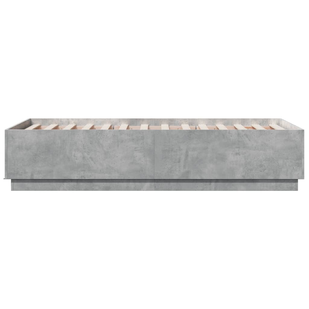 Okvir kreveta s LED svjetlima 75x190 cm od konstruiranog drva