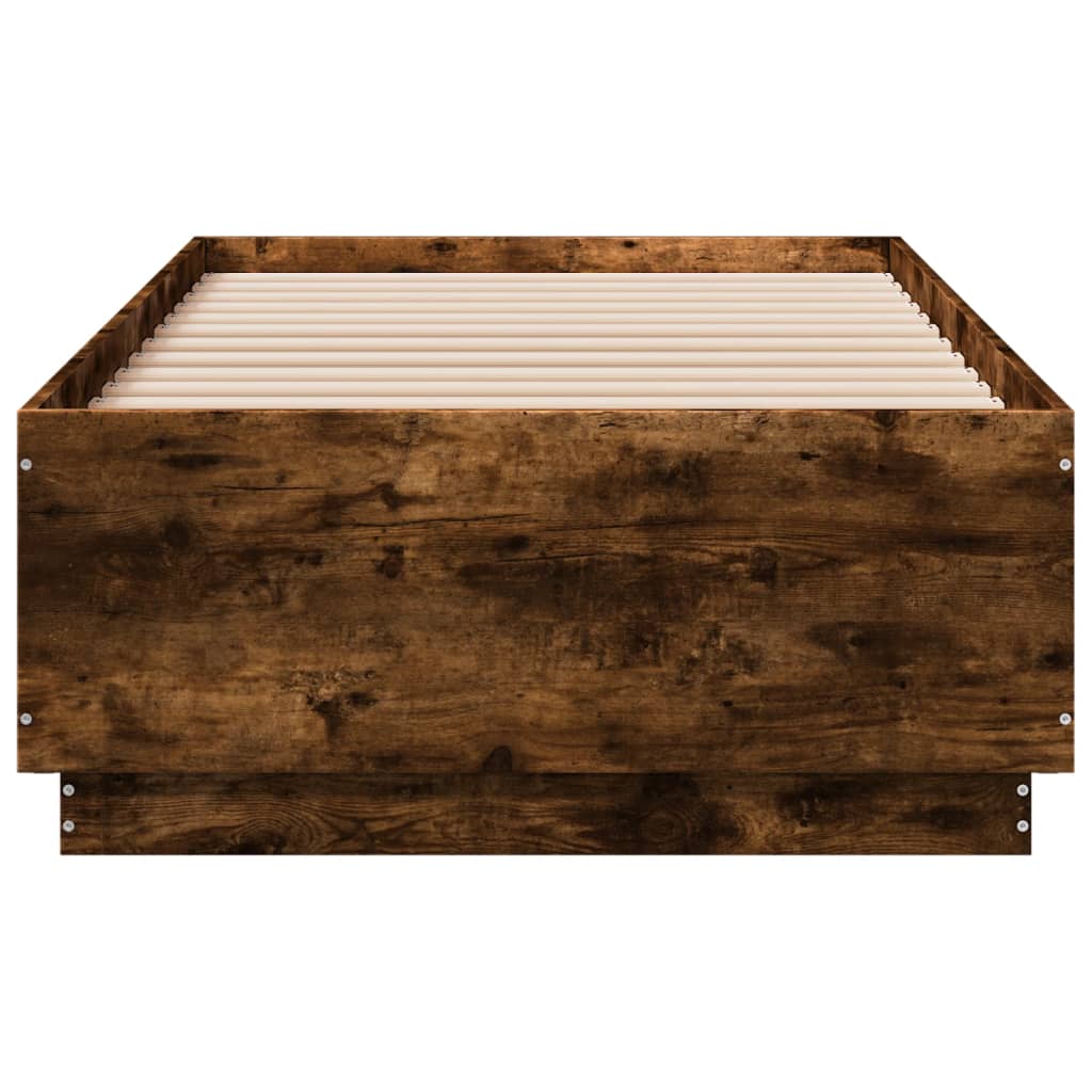 Okvir za krevet s LED svjetlima 75x190 cm od konstruiranog drva
