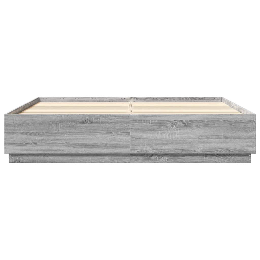 Okvir za krevet boja hrasta 200x200 cm od konstruiranog drva