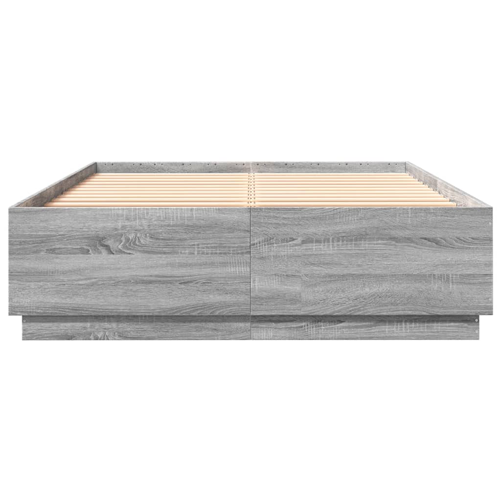 Okvir kreveta boja hrasta 160 x 200 cm od konstruiranog drva