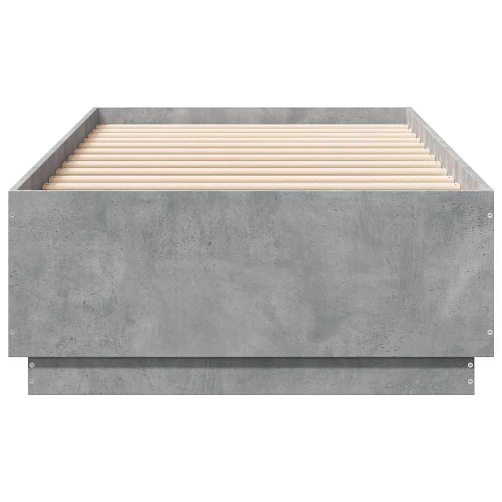 Okvir kreveta boja betona 100x200 cm od konstruiranog drva