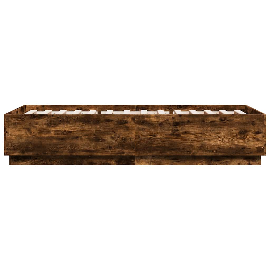 Okvir za krevet boja hrasta 120 x 200 cm konstruirano drvo