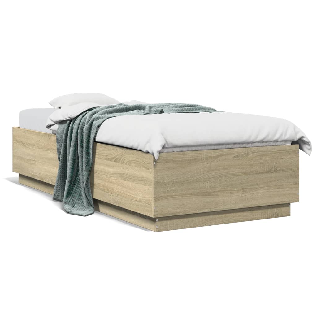 Okvir za krevet boja hrasta 90x200 cm konstruirano drvo