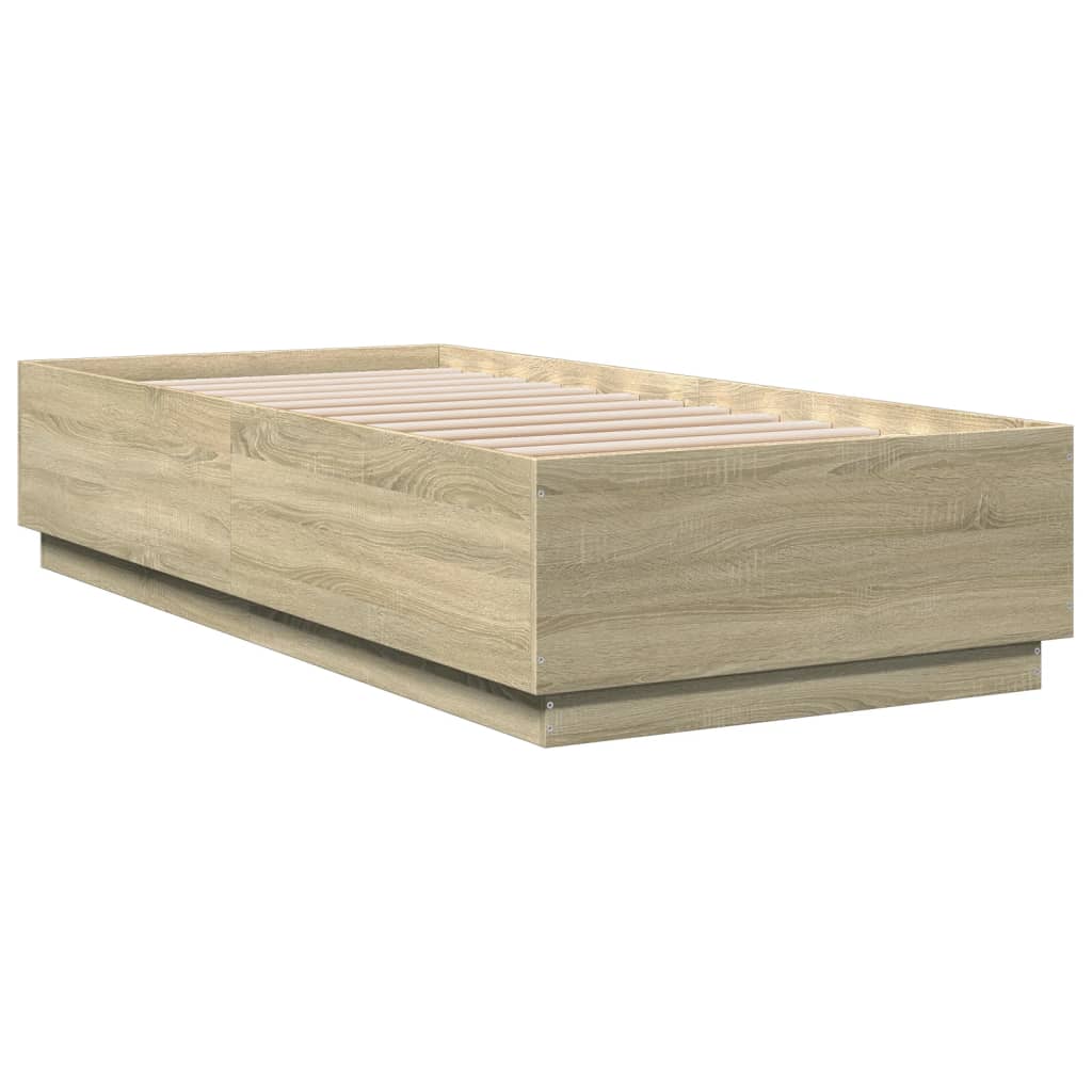 Okvir za krevet boja hrasta 90x200 cm konstruirano drvo