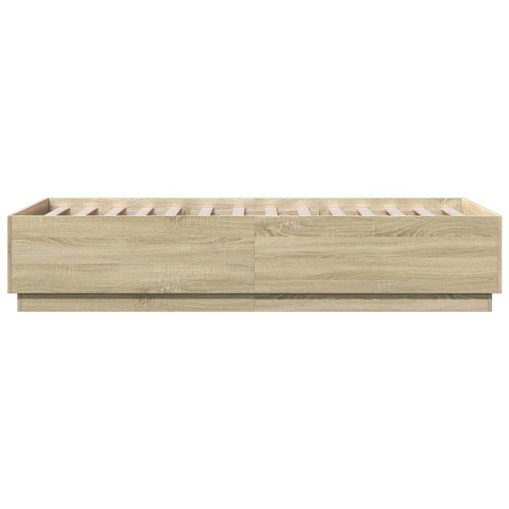 Okvir za krevet boja hrasta 90x200 cm konstruirano drvo
