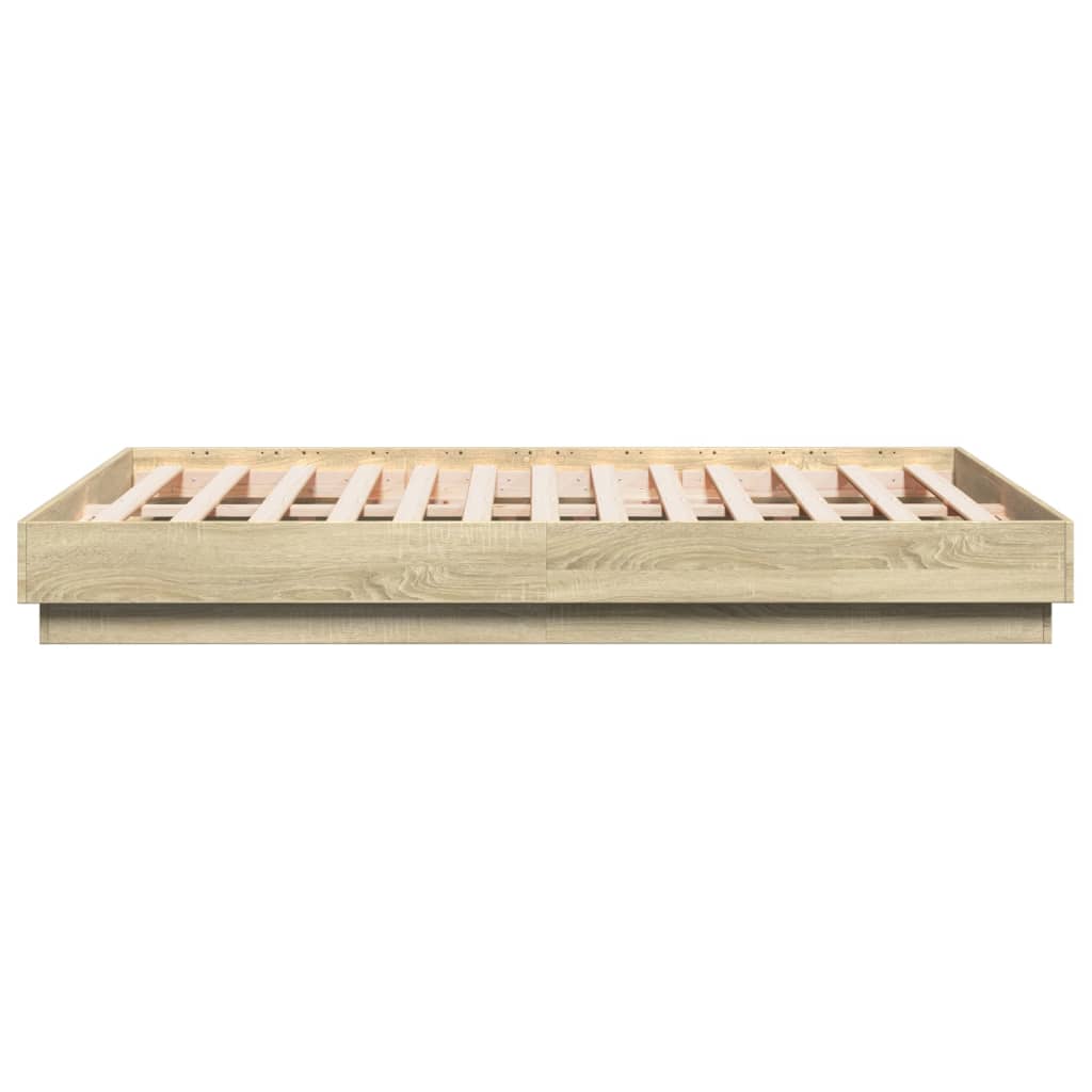 Okvir kreveta s LED svjetlima boja hrasta sonome 120 x 190 cm