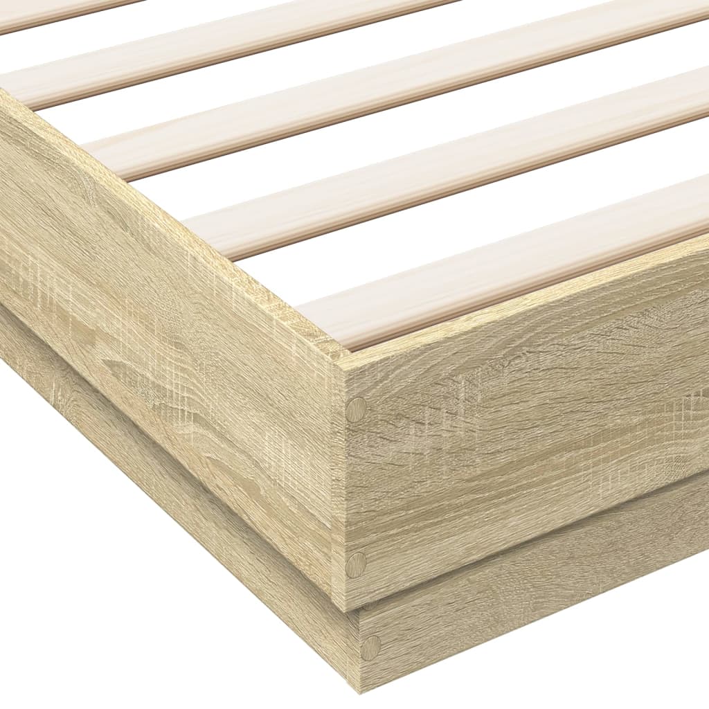 Okvir za krevet boja hrasta 200x200 cm od konstruiranog drva