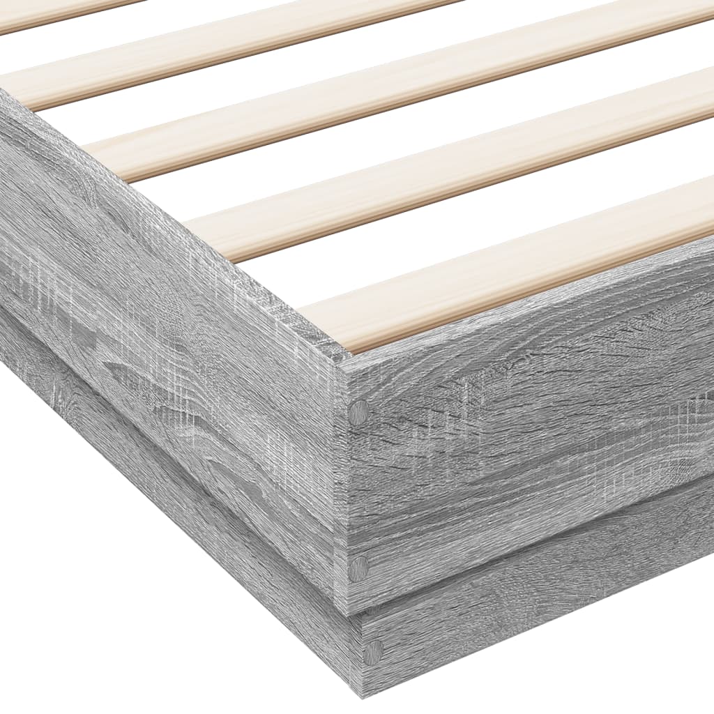 Okvir za krevet boja hrasta 200x200 cm od konstruiranog drva
