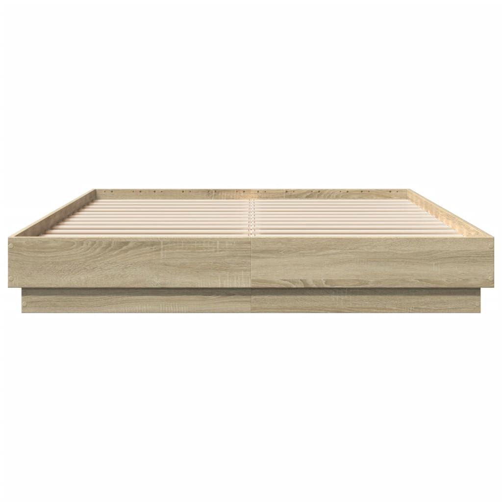 Okvir kreveta boja hrasta sonome 120 x 200 cm konstruirano drvo