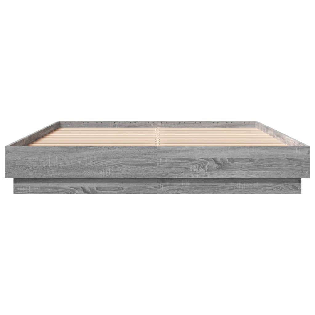 Okvir za krevet boja hrasta 120 x 200 cm od konstruiranog drva