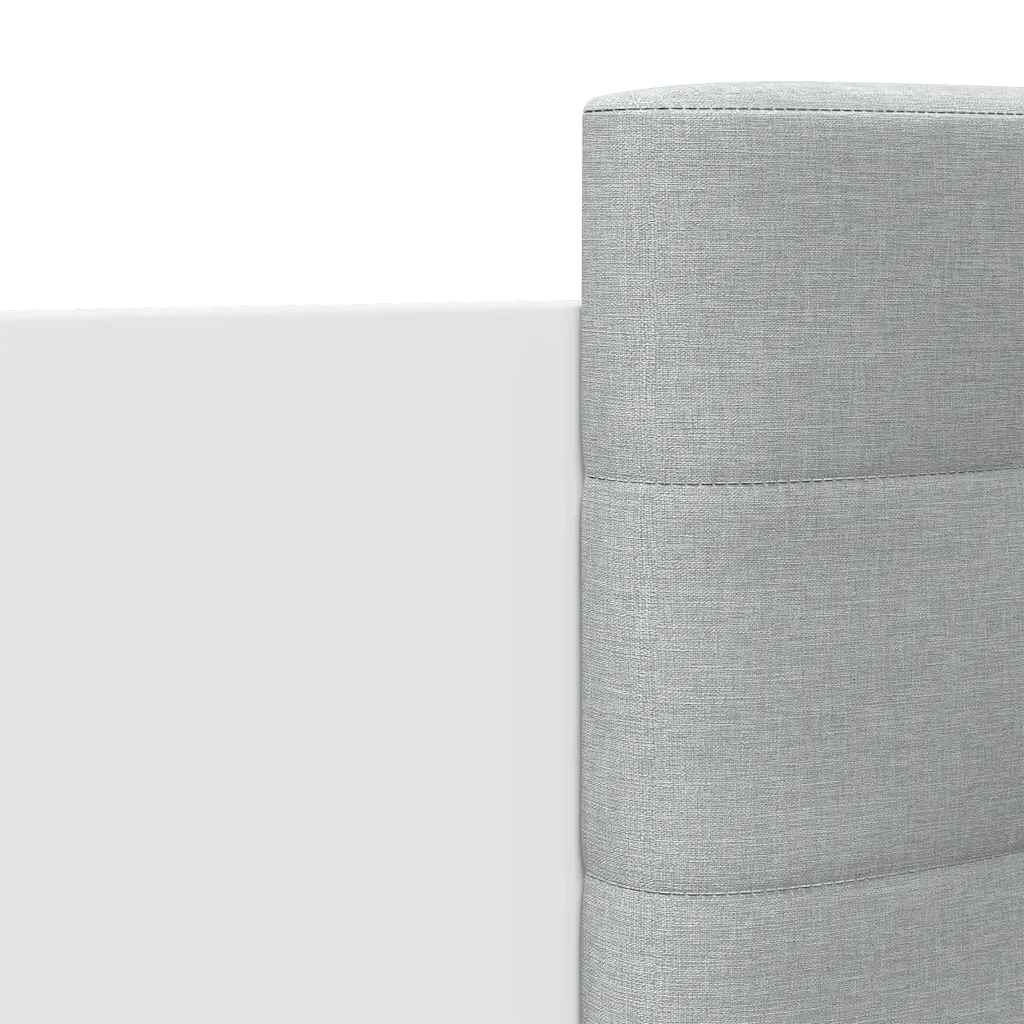 Okvir kreveta s uzglavljem i LED svjetlima bijeli 180 x 200 cm