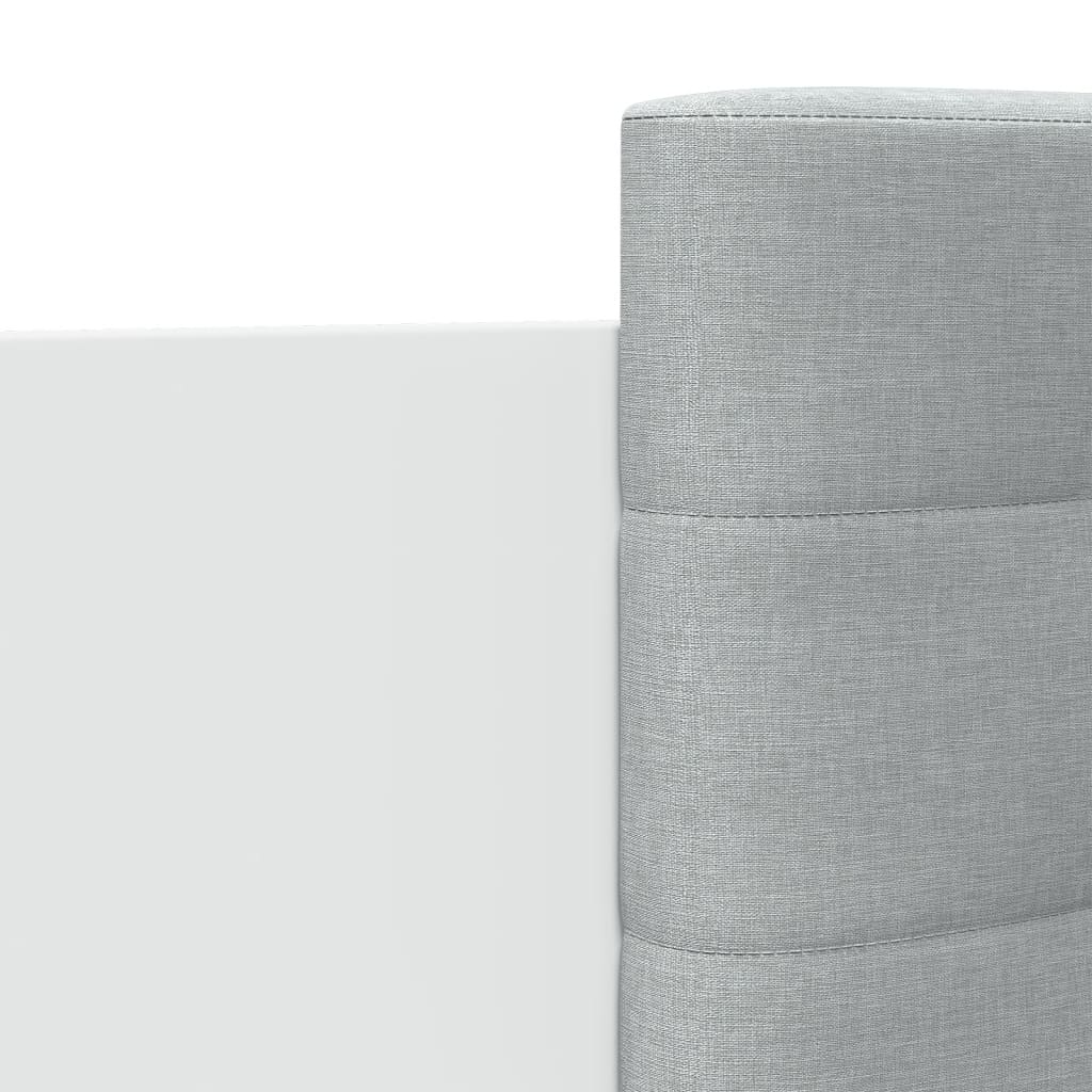Okvir kreveta s uzglavljem i LED svjetlima bijeli 160 x 200 cm
