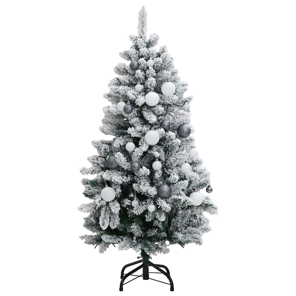 Umjetno božićno drvce 150 LED sa šarkama i kuglicama 150 cm