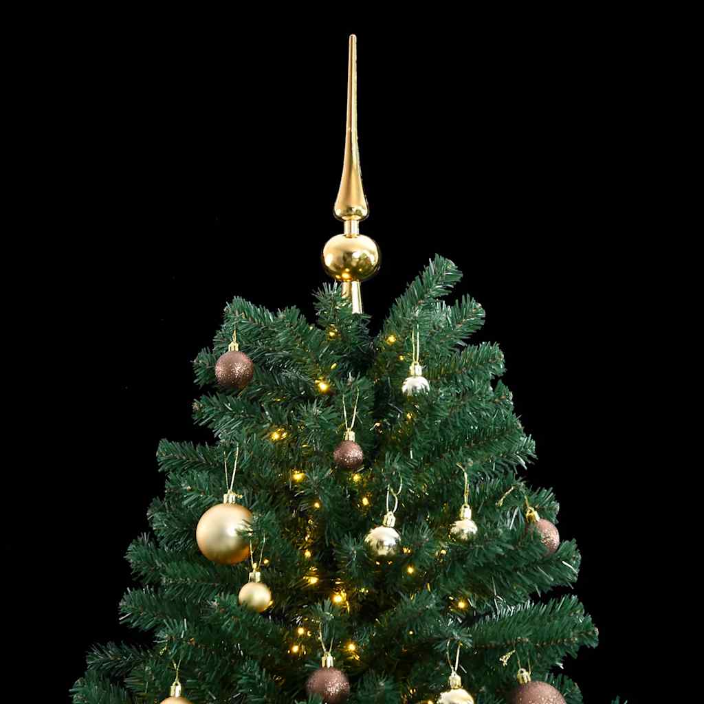 Umjetno božićno drvce 300 LED sa šarkama i kuglicama 210 cm