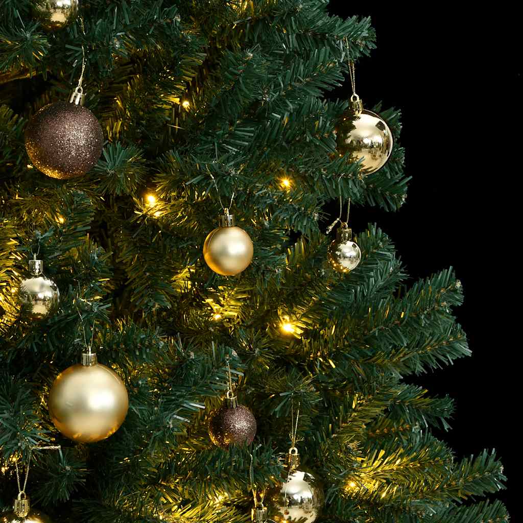 Umjetno božićno drvce 300 LED sa šarkama i kuglicama 210 cm