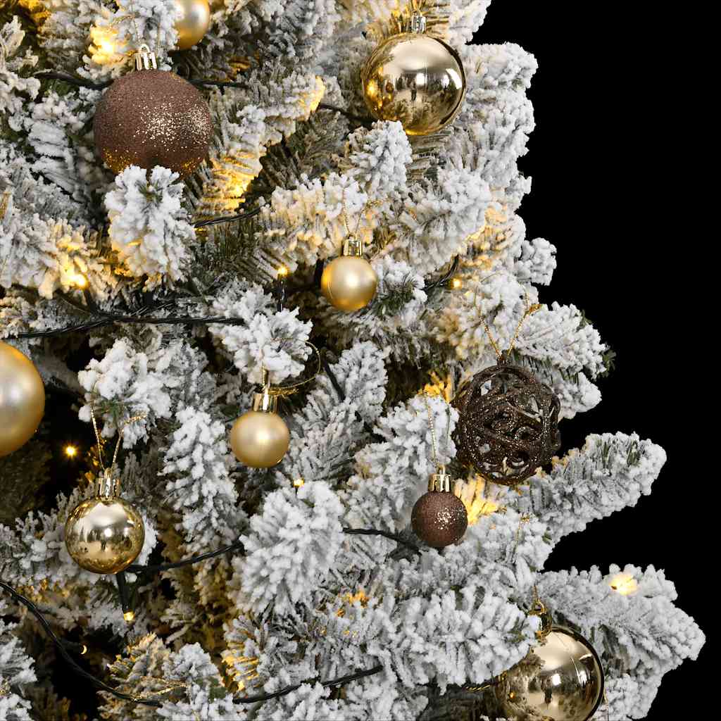 Umjetno božićno drvce 300 LED sa šarkama i kuglicama 210 cm