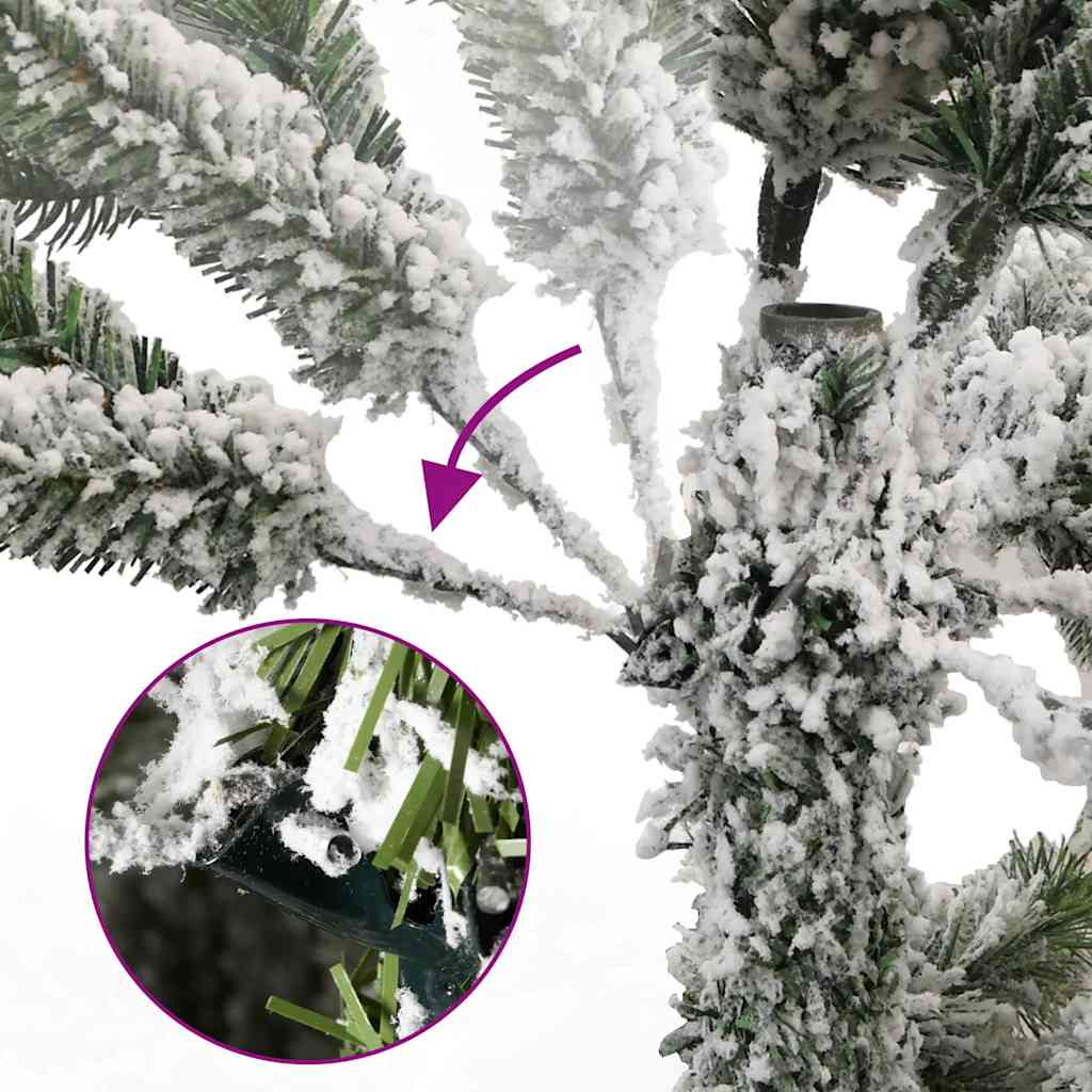 Umjetno božićno drvce 300 LED sa šarkama i kuglicama 210 cm