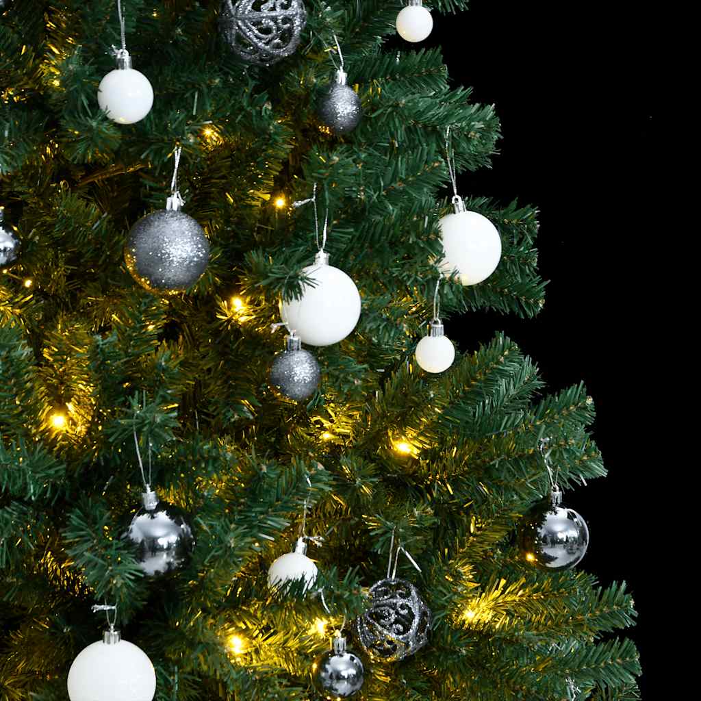 Umjetno božićno drvce 300 LED sa šarkama i kuglicama 240 cm