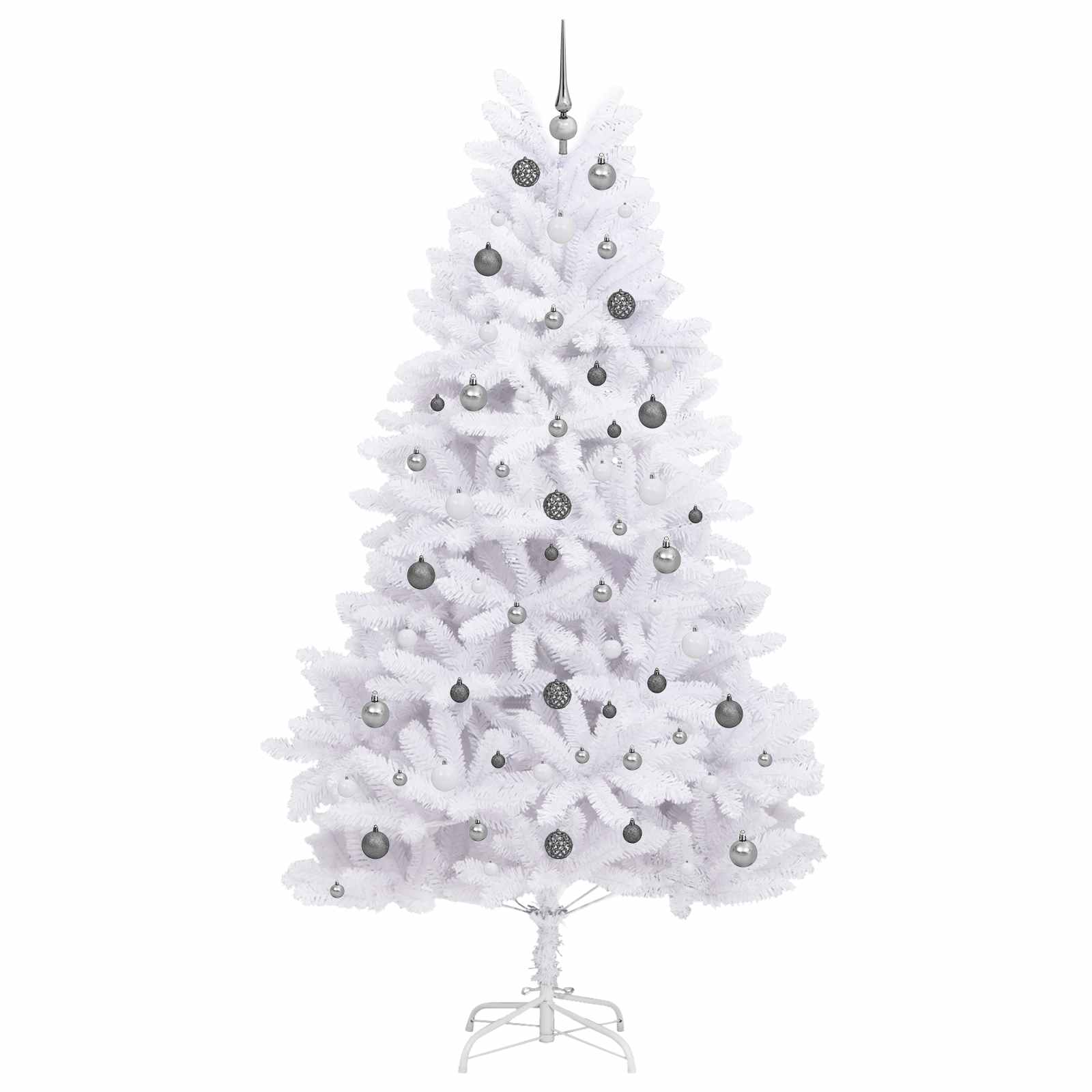 Umjetno božićno drvce Bijelo 120 x 120 x 240 cm PVC i metal