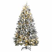 Umjetno božićno drvce 300 LED sa šarkama i kuglicama 210 cm
