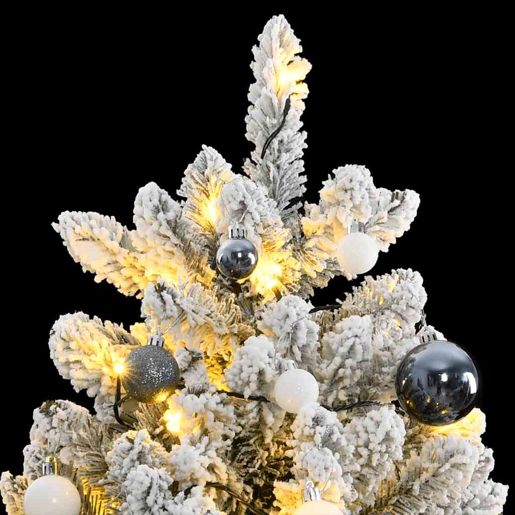 Umjetno božićno drvce 300 LED sa šarkama i kuglicama 210 cm