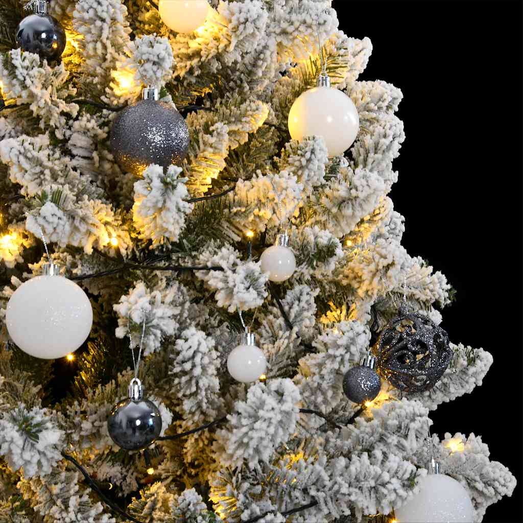 Umjetno božićno drvce 300 LED sa šarkama i kuglicama 240 cm