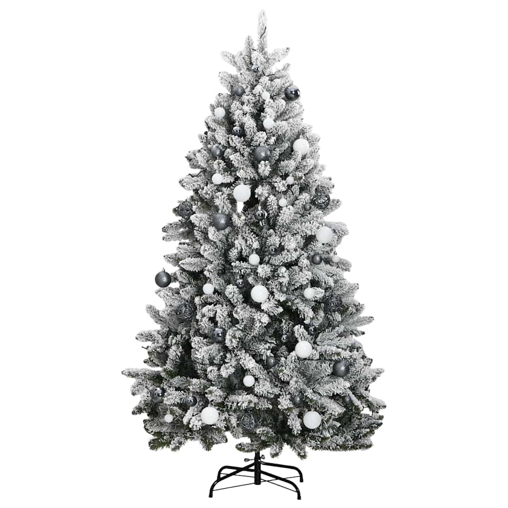 Umjetno božićno drvce 300 LED sa šarkama i kuglicama 270 cm