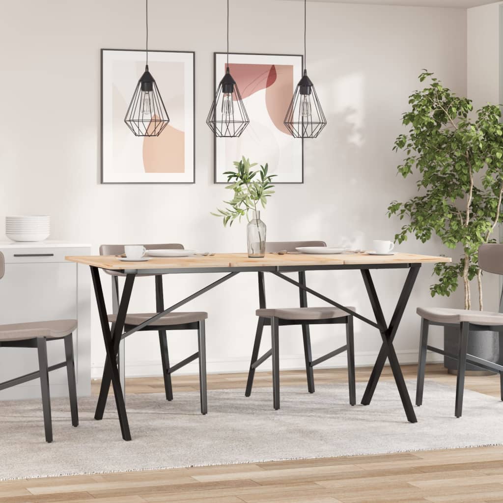 Noge za blagovaonski stol X-oblika 140x60x73cm čelik