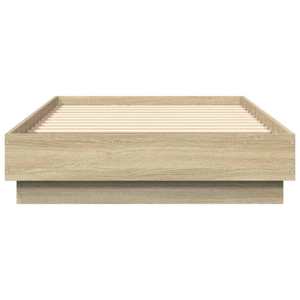 Okvir kreveta s LED svjetlima boja hrasta sonome 75 x 190 cm
