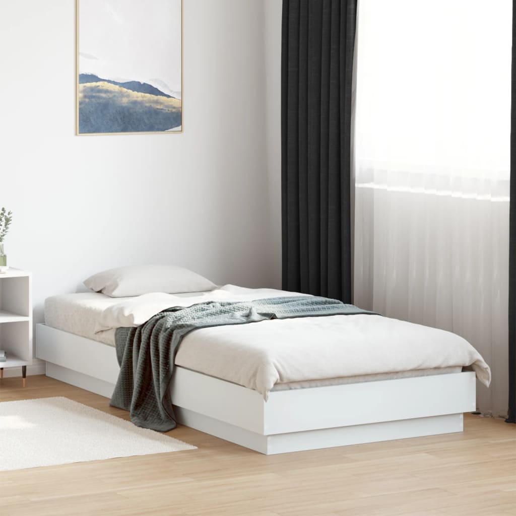 Okvir za krevet bijeli 120 x 200 cm konstruirano drvo