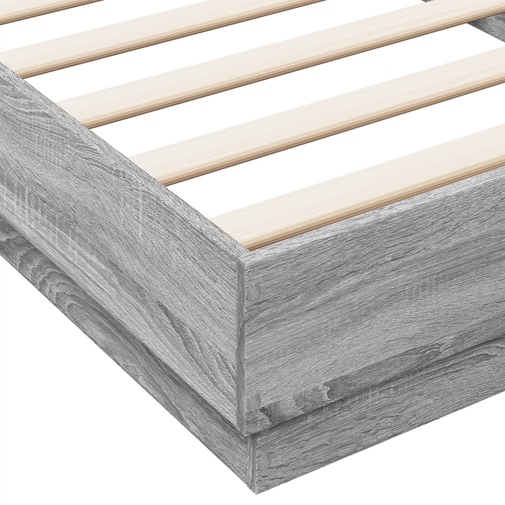 Okvir za krevet boja hrasta 90x200 cm od konstruiranog drva