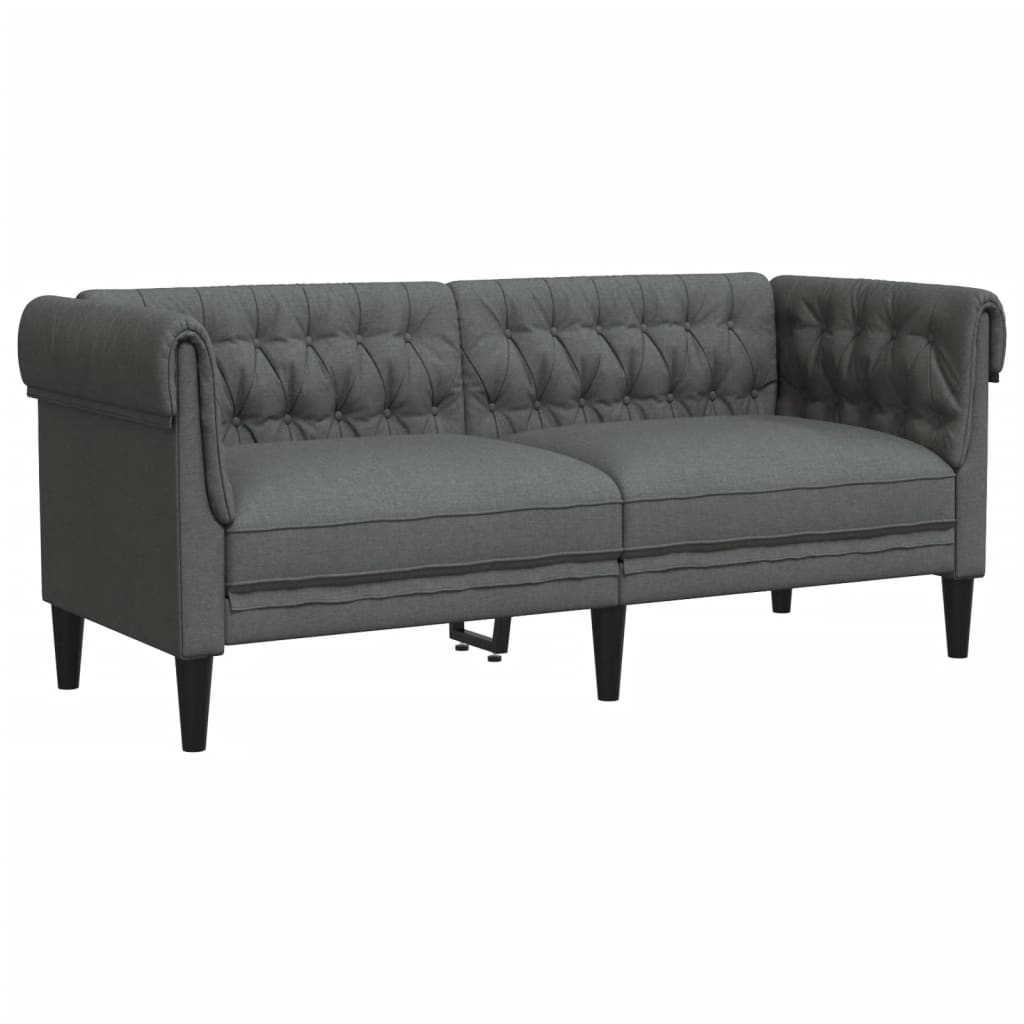 3-dijelni set sofa tamnosivi od tkanine