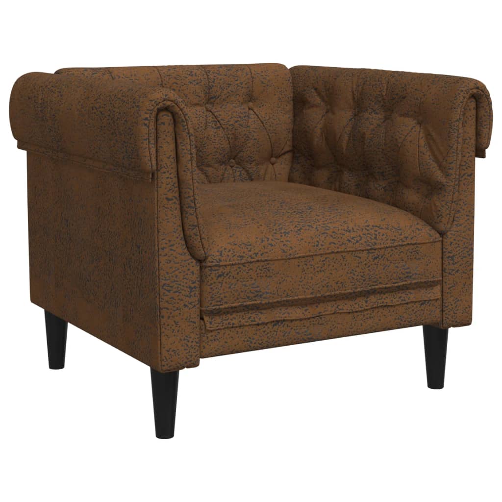 3-dijelni set sofa smeđi od tkanine