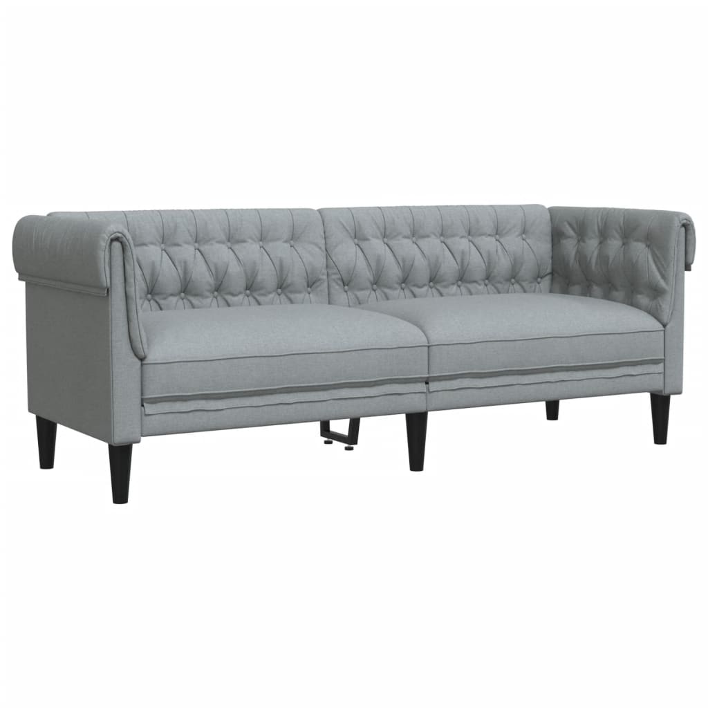 2-dijelni set sofa svjetlosivi od tkanine