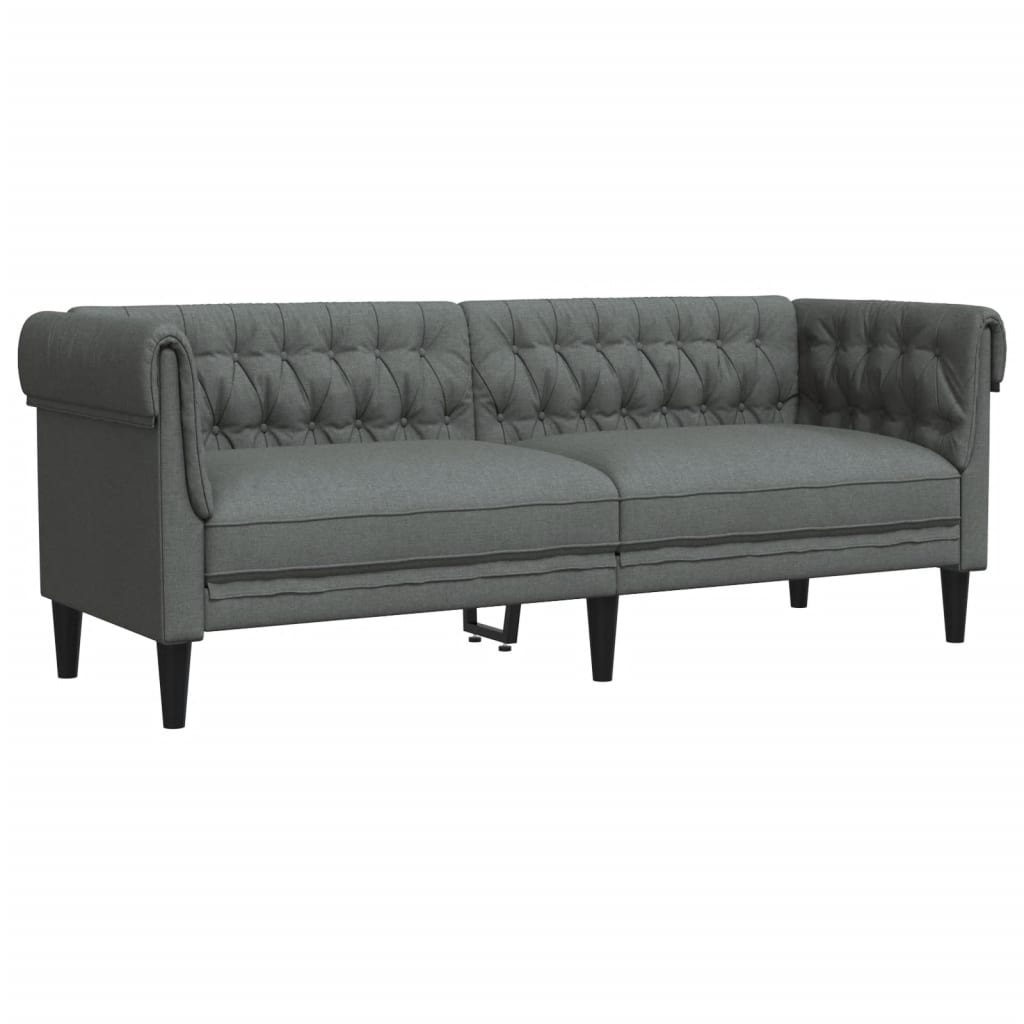 2-dijelni set sofa tamnosivi od tkanine