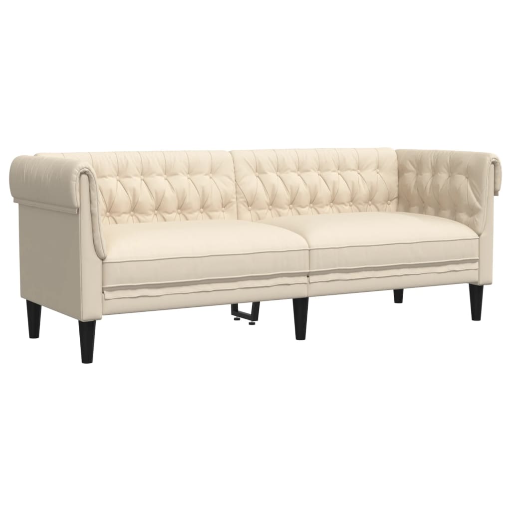 2-dijelni set sofa krem od tkanine