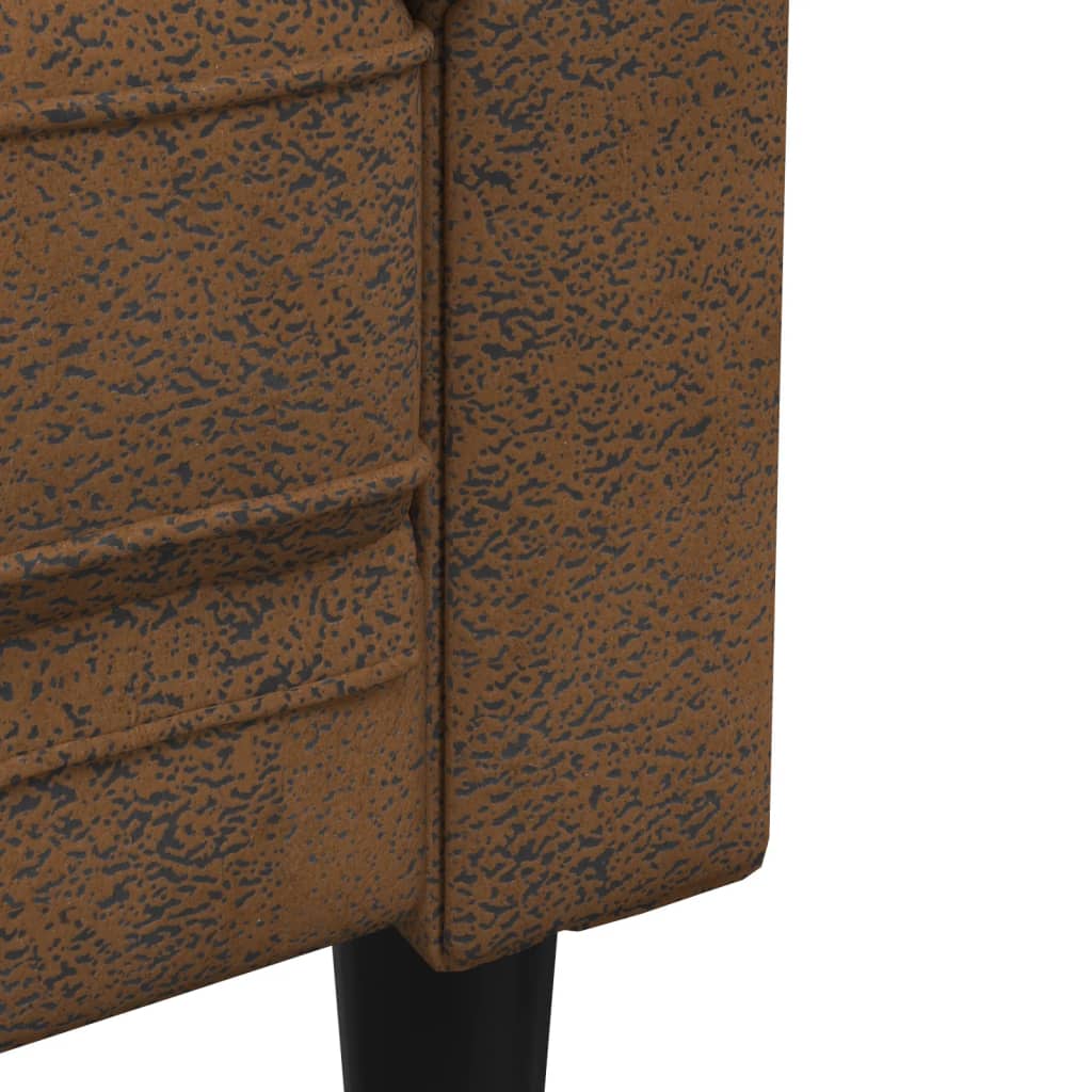 2-dijelni set sofa smeđi od tkanine