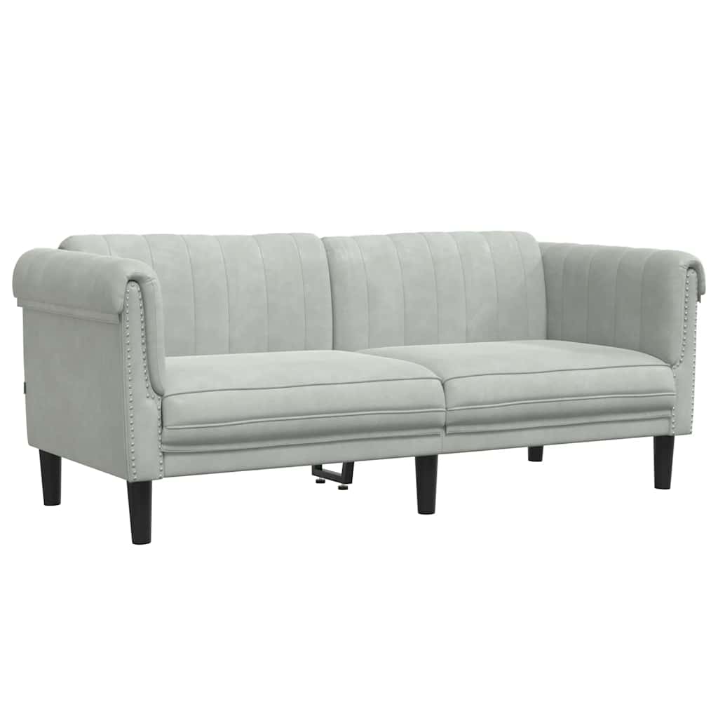 3-dijelni set sofa svjetlosivi baršunasti