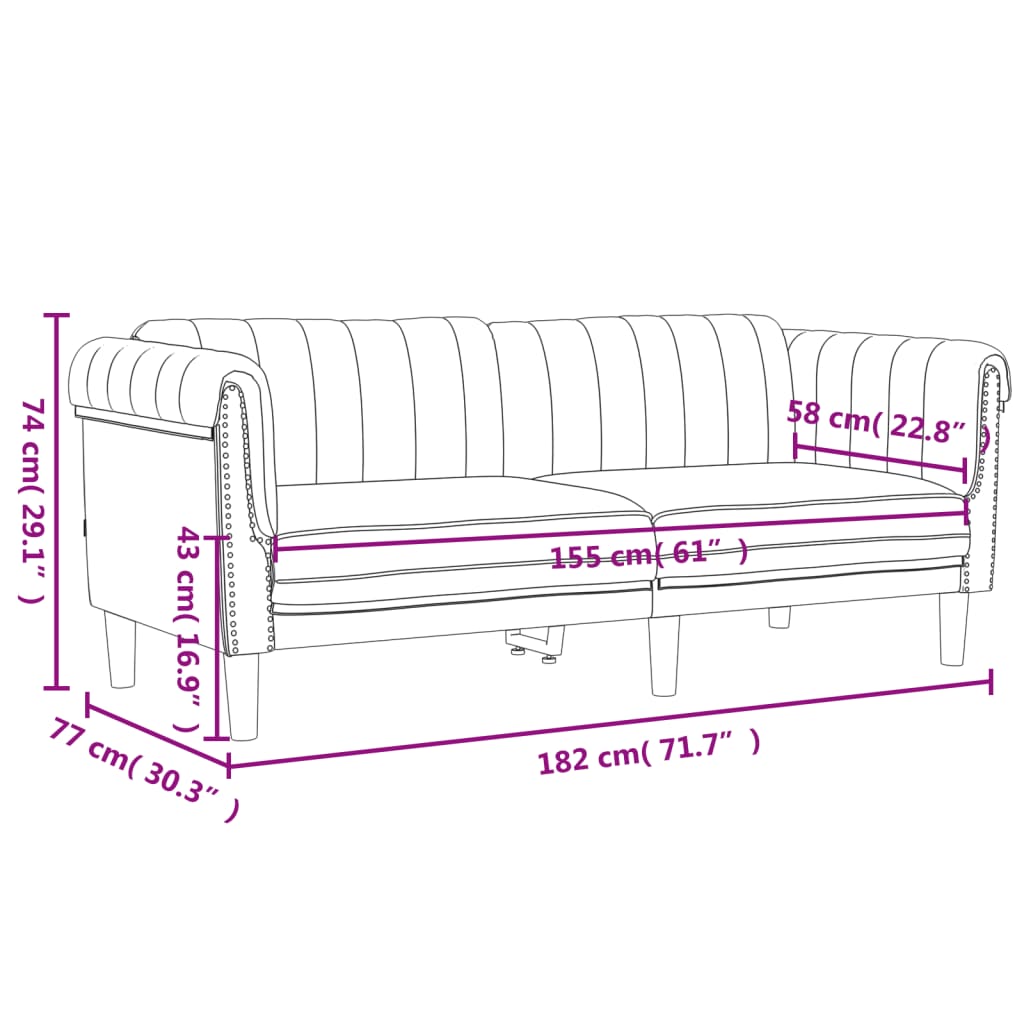 3-dijelni set sofa s žuti baršunast