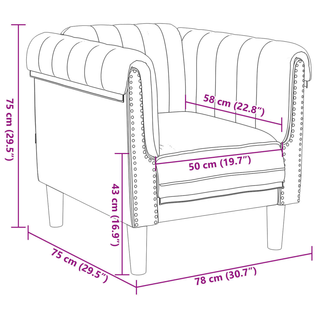 3-dijelni set sofa smeđi baršunasti